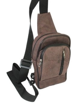 Torba Skórzana Na Ramię Nerka Noszona Na Skos GRETOS (PL) Praktyczna I Wygodna Czekoladowa 26 x 17 x 6 [cm]