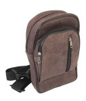 Torba Skórzana Na Ramię Nerka Noszona Na Skos GRETOS (PL) Praktyczna I Wygodna Czekoladowa 26 x 17 x 6 [cm]