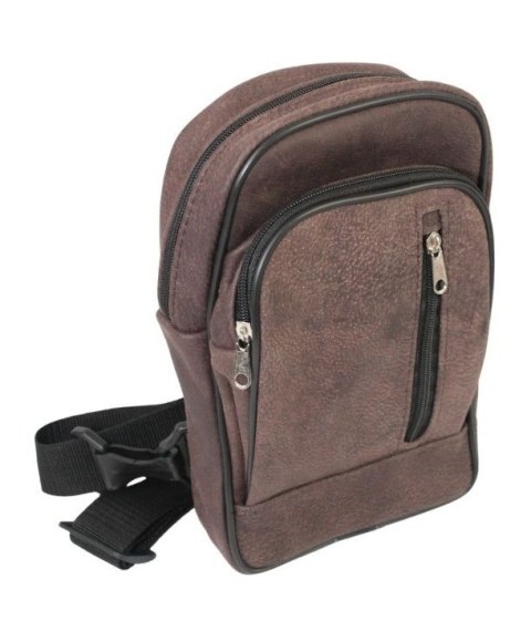 Torba Skórzana Na Ramię Nerka Noszona Na Skos GRETOS (PL) Praktyczna I Wygodna Czekoladowa 26 x 17 x 6 [cm]