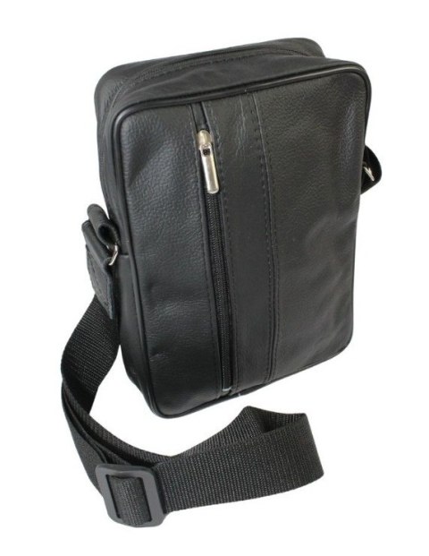 Torba męska skórzana GRETOS MAROUS (PL) CZARNA Pionowa 25 x 17 x 6 [cm]