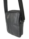 Torba męska skórzana GRETOS MAROUS (PL) CZARNA Pionowa 25 x 17 x 6 [cm]