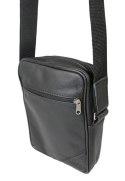Torba męska skórzana GRETOS MAROUS (PL) CZARNA Pionowa 25 x 17 x 6 [cm]