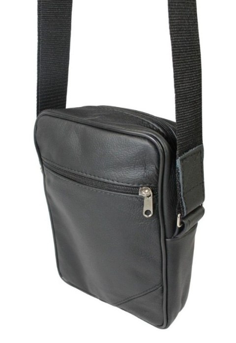 Torba męska skórzana GRETOS MAROUS (PL) CZARNA Pionowa 25 x 17 x 6 [cm]