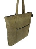 Torebka Na Zakupy Antoszczyk (PL) MARTA Ze Skóry Naturalnej Model Duży 41 x 38 x 8 [cm] OLIWKOWY