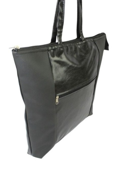 Torebka Na Zakupy Antoszczyk (PL) MARTA Ze Skóry Włoskiej Model Duży 41 x 38 x 8 [cm] CZARNY DUO 