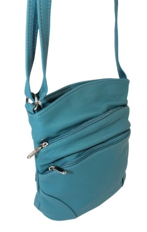 Torebka Skórzana MAGRE (PL) ALISA Listonoszka Skóra Naturalna TURKUSOWY