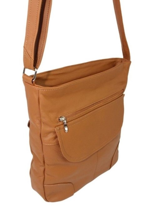 Torebka Skórzana MAGRE (PL) ŻANETA Skóra Naturalna JASNY BRĄZOWY