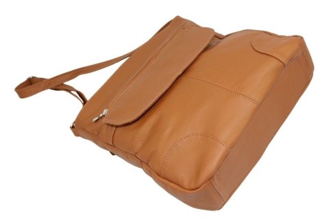 Torebka Skórzana MAGRE (PL) ŻANETA Skóra Naturalna JASNY BRĄZOWY