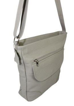 Torebka Skórzana MAGRE (PL) ŻANETA Skóra Naturalna JASNY POPIELATY