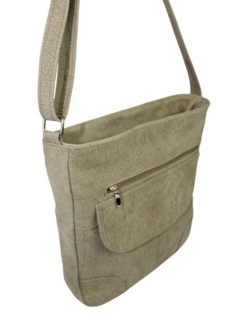 Torebka Skórzana MAGRE (PL) ŻANETA Skóra Naturalna SUROWA SKÓRA CIELISTY Tekstura  