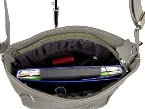 Torebka Skórzana MAGRE (PL) ŻANETA Skóra Naturalna SUROWA SKÓRA CIELISTY Tekstura  