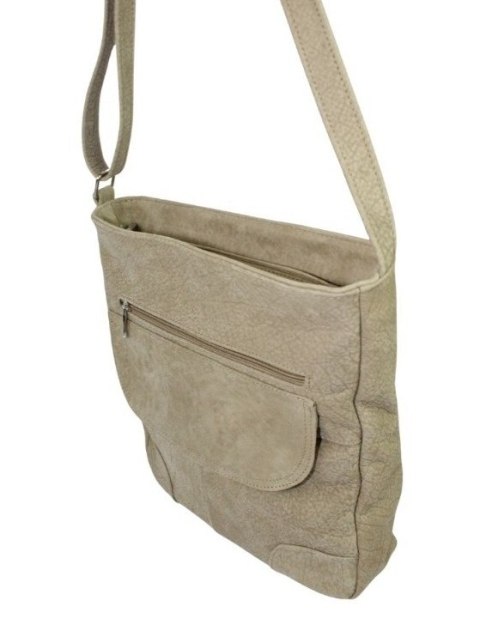 Torebka Skórzana MAGRE (PL) ŻANETA Skóra Naturalna SUROWA SKÓRA CIELISTY Tekstura  