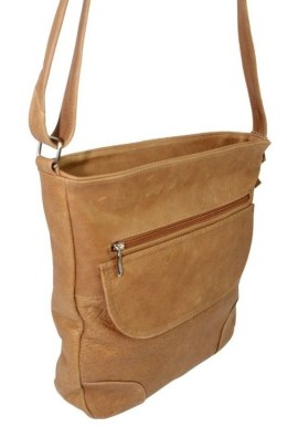 Torebka Skórzana MAGRE (PL) ŻANETA Skóra Naturalna SUROWA SKÓRA KARMEL Tekstura  