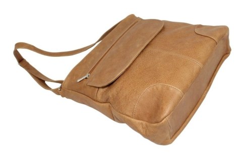 Torebka Skórzana MAGRE (PL) ŻANETA Skóra Naturalna SUROWA SKÓRA KARMEL Tekstura  