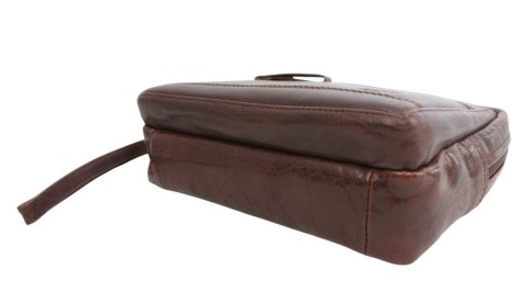 Ekskluzywna Saszetka Premium Męska Skórzana El Forrest MB09 22 Skóra Naturalna Bydlęca CZEKOLADOWA 23 x 16 x 8 [cm]