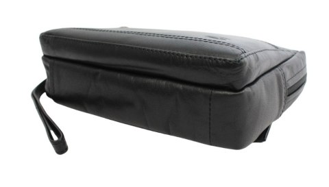 Ekskluzywna Saszetka Premium Męska Skórzana El Forrest MB09 61 Skóra Naturalna Bydlęca CZARNA 23 x 16 x 8 [cm]