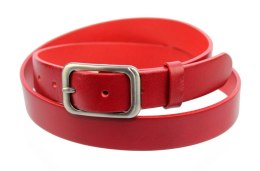 Pasek Damski Skórzany PAS-MAX (PL) Skóra Licowa EXTRA Gładki 30 mm CIEMNY CZERWONY k62