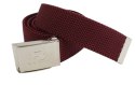 Pasek Gumowa Plecionka Polska Galanteria (PL) Super Rozciągliwy 40 mm Klamra Zatrzaskowa Szeroki Zakres Zapinania BORDOWY
