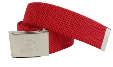 Pasek Gumowa Plecionka Polska Galanteria (PL) Super Rozciągliwy 40 mm Klamra Zatrzaskowa Szeroki Zakres Zapinania CZERWONY