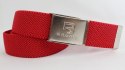 Pasek Gumowa Plecionka Polska Galanteria (PL) Super Rozciągliwy 40 mm Klamra Zatrzaskowa Szeroki Zakres Zapinania CZERWONY