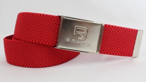 Pasek Gumowa Plecionka Polska Galanteria (PL) Super Rozciągliwy 40 mm Klamra Zatrzaskowa Szeroki Zakres Zapinania CZERWONY