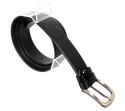 Pasek Męski Skórzany PAS-MAX (PL) GŁADKI Skóra Licowa EXTRA 30 mm CZARNY CLASSIC