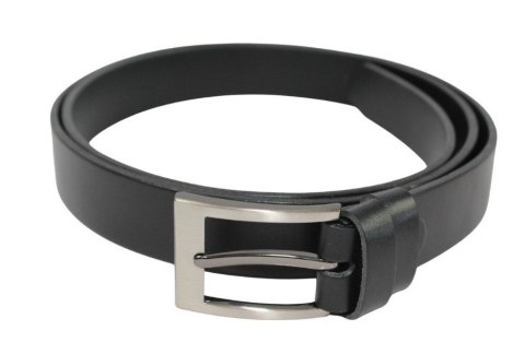 Pasek Męski Skórzany PAS-MAX (PL) GŁADKI Skóra Licowa EXTRA 30 mm CZARNY CLASSIC