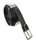Pasek Męski Skórzany PAS-MAX (PL) "IMITACJA SZYCIA" Skóra Licowa EXTRA 30 mm CZARNY
