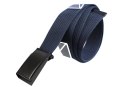 Pasek Parciany Polska Galanteria (PL) Bawełniany PARCIAK 40 mm Z CZARNĄ Bezniklową Klamrą Zatrzaskową Granatowy Szeroki