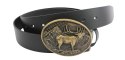 Pasek Skórzany COMPLEX (PL) Skóra Licowa 40 mm Klamra Pełna Na Bolczyk BLASZKA KBOL40/110 "ZŁOTY JELEŃ "