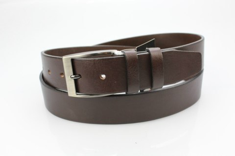 Pasek Skórzany Męski PAS-MAX (PL) CZEKOLADOWY Gładki 40 mm NADWYMIAR BARDZO DŁUGI XXL k43