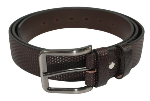 Pasek Skórzany Męski PAS-MAX (PL) CZEKOLADOWY TŁOCZONY 40 mm NADWYMIAR BARDZO DŁUGI XXL k43
