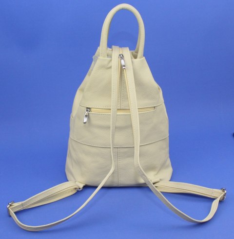 Plecak Skórzany PolskaGalanteria (PL) JOANNA JASNY KREMOWY Skóra Naturalna Licowa