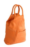 Plecak Skórzany PolskaGalanteria (PL) JOANNA JASNY POMARAŃCZOWY Skóra Naturalna Licowa