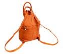 Plecak Skórzany PolskaGalanteria (PL) JOANNA JASNY POMARAŃCZOWY Skóra Naturalna Licowa