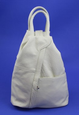 Plecak Skórzany PolskaGalanteria (PL) JOANNA KREMOWA Skóra Naturalna Licowa