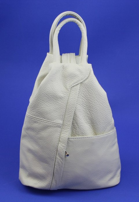 Plecak Skórzany PolskaGalanteria (PL) JOANNA KREMOWA Skóra Naturalna Licowa