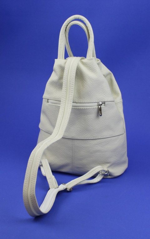 Plecak Skórzany PolskaGalanteria (PL) JOANNA KREMOWA Skóra Naturalna Licowa