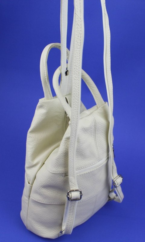 Plecak Skórzany PolskaGalanteria (PL) JOANNA KREMOWA Skóra Naturalna Licowa