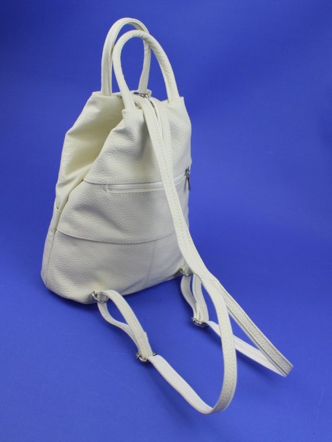 Plecak Skórzany PolskaGalanteria (PL) JOANNA KREMOWA Skóra Naturalna Licowa