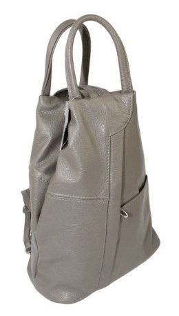 Plecak Skórzany PolskaGalanteria (PL) JOANNA Skóra Naturalna Licowa Bardzo Ciemny Beżowy