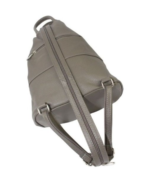 Plecak Skórzany PolskaGalanteria (PL) JOANNA Skóra Naturalna Licowa Bardzo Ciemny Beżowy