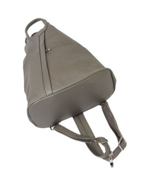 Plecak Skórzany PolskaGalanteria (PL) JOANNA Skóra Naturalna Licowa Bardzo Ciemny Beżowy