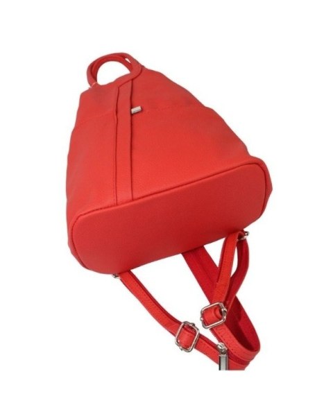 Plecak Skórzany PolskaGalanteria (PL) JOANNA Skóra Naturalna Licowa JASNY CZERWONY