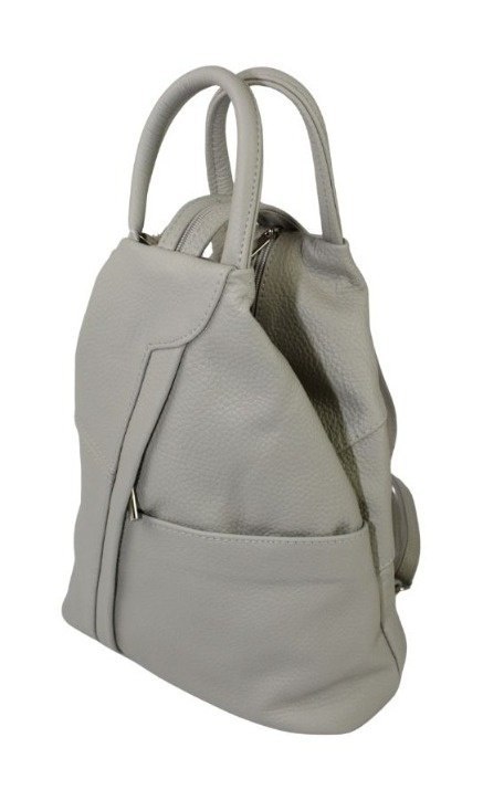 Plecak Skórzany PolskaGalanteria (PL) JOANNA Skóra Naturalna Licowa JASNY GOŁĘBI