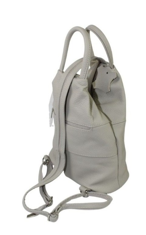 Plecak Skórzany PolskaGalanteria (PL) JOANNA Skóra Naturalna Licowa JASNY GOŁĘBI