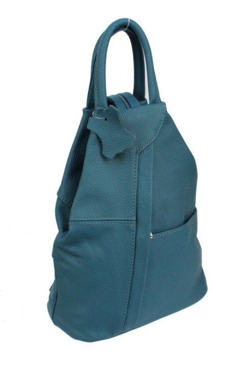 Plecak Skórzany PolskaGalanteria (PL) JOANNA TURKUSOWY Skóra Naturalna Licowa
