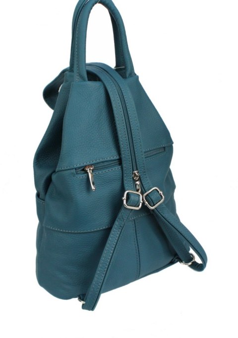 Plecak Skórzany PolskaGalanteria (PL) JOANNA TURKUSOWY Skóra Naturalna Licowa