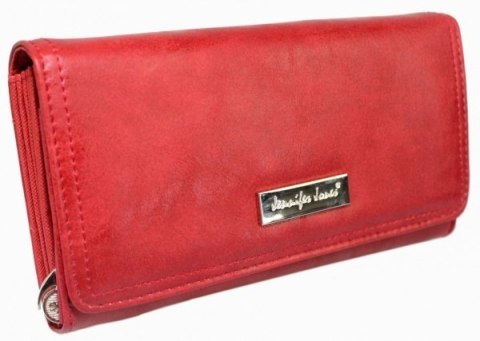 Portfel Damski E-Skóra Duży Z Teksturą JENNIFER JONES Z Suwakiem 1103-7 15,5 x 10 x 3  [cm]