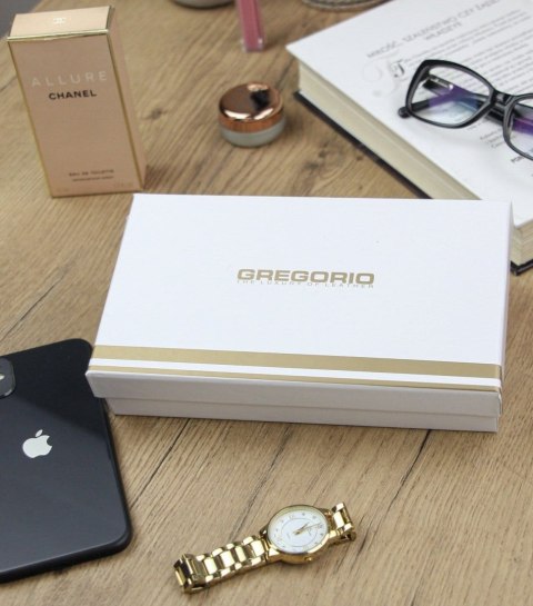 Portfel Damski Skóra Naturalna Lakierowana GREGORIO Duży Z Metalowym Suwakiem Piórnik FS 119 FIOLETOWY 19.5 x 10.5 x 2 [cm]